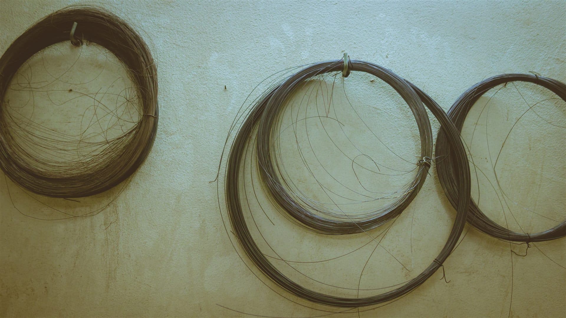 Piano strings and internal mechanism detail