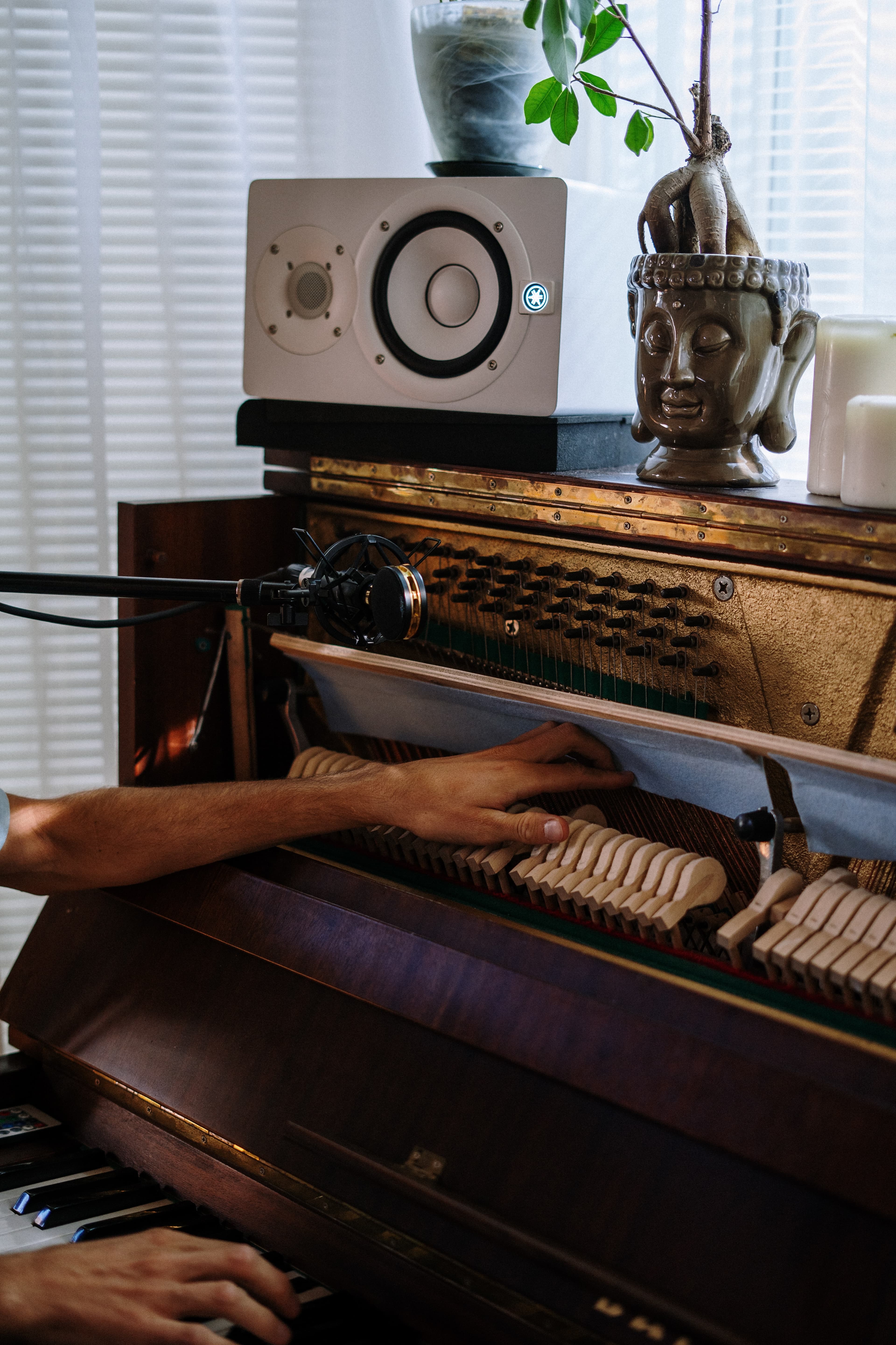 Piano restoration in progress